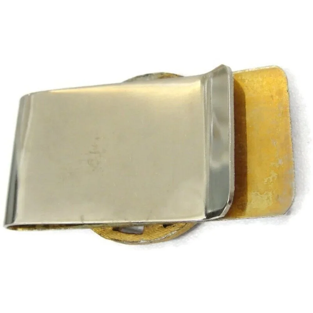 Vintage 1902 Indian Head Penny Silver and Gold Tone Money Clip Men